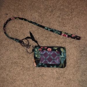 Floral pattern Vera Bradley Wallet and lanyard